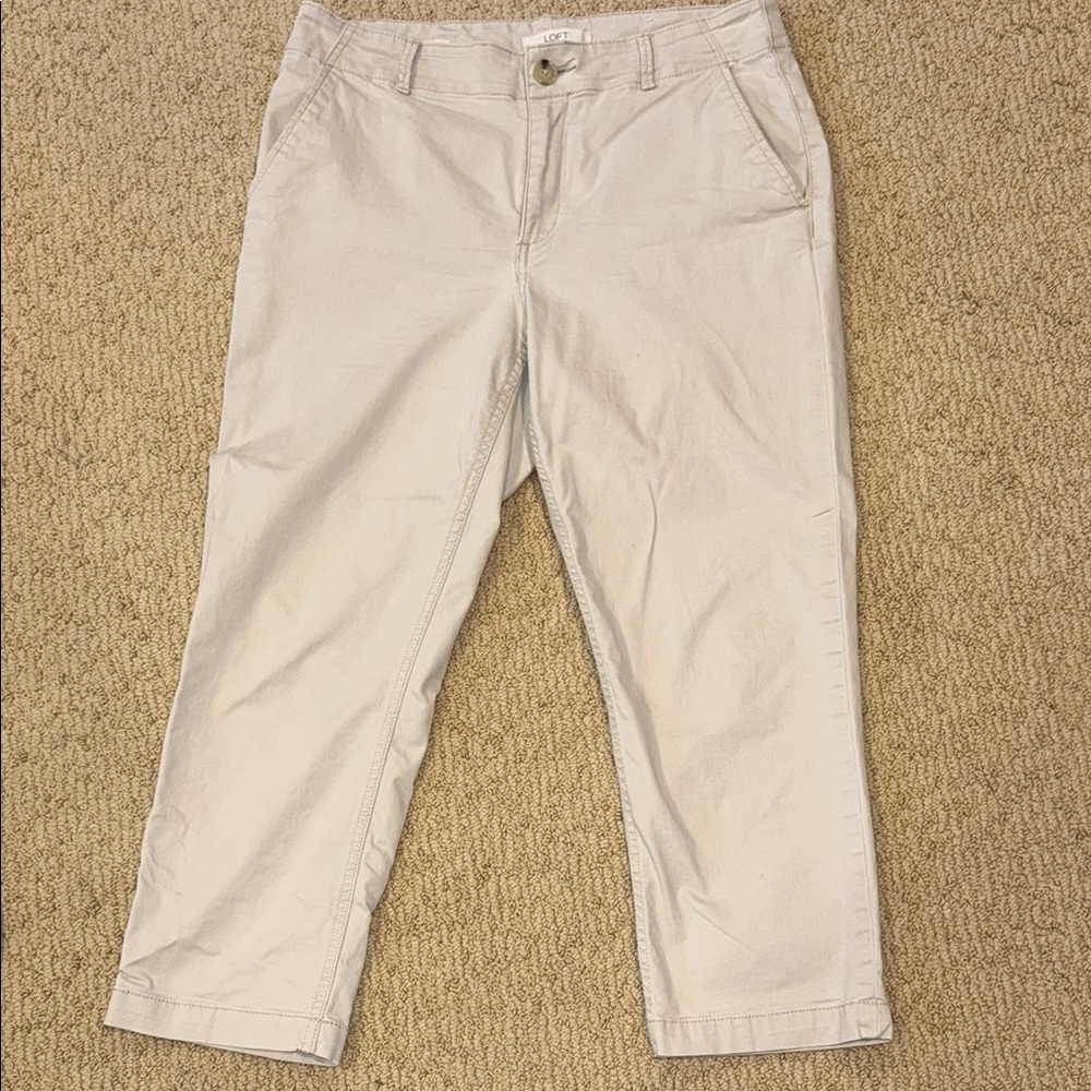 LOFT Cream Chinos